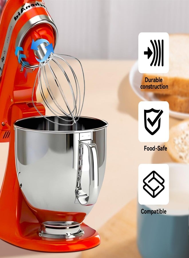 Cowbright K45WW 6-Wire Whip Attachment Fits KitchenAid Tilt Head Stand Mixer - Egg Heavy Cream Beater, Cakes Mayonnaise Whisk for Kitchen Aid Mixer Accessory Replacement Parts - Image 5